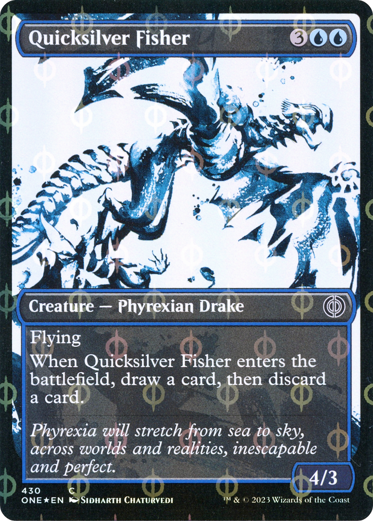 Quicksilver Fisher (Showcase Ichor Step-and-Compleat Foil) [Phyrexia: All Will Be One] | Exor Games Bridgewater