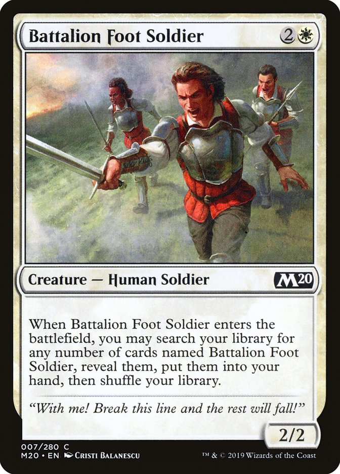 Battalion Foot Soldier [Core Set 2020] | Exor Games Bridgewater