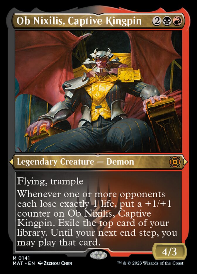 Ob Nixilis, Captive Kingpin (Foil Etched) [March of the Machine: The Aftermath] | Exor Games Bridgewater