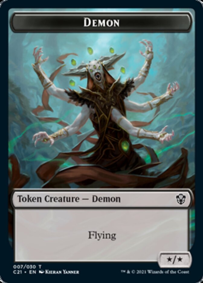 Demon // Fungus Beast Token [Commander 2021 Tokens] | Exor Games Bridgewater