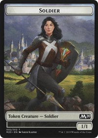 Soldier // Dinosaur Double-Sided Token [Game Night 2019 Tokens] | Exor Games Bridgewater