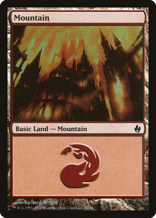 Mountain (34) [Premium Deck Series: Fire and Lightning] | Exor Games Bridgewater