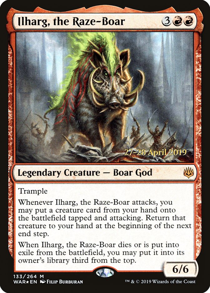 Ilharg, the Raze-Boar  [War of the Spark Prerelease Promos] | Exor Games Bridgewater
