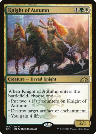 Knight of Autumn [Guilds of Ravnica Promos] | Exor Games Bridgewater