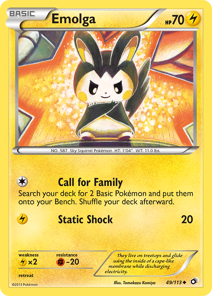 Emolga (49/113) [Black & White: Legendary Treasures] | Exor Games Bridgewater