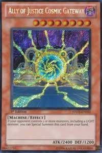 Ally of Justice Cosmic Gateway [HA02-EN022] Secret Rare | Exor Games Bridgewater