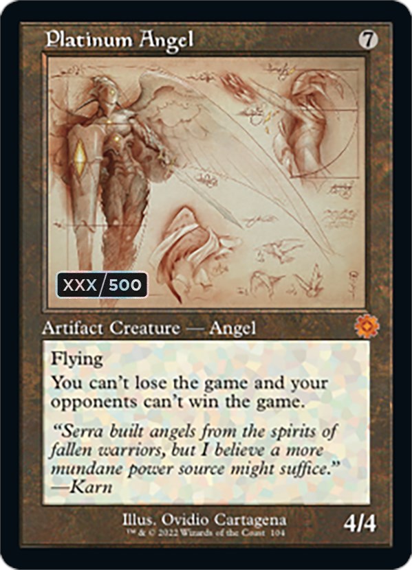 Platinum Angel (Retro Schematic) (Serial Numbered) [The Brothers' War Retro Artifacts] | Exor Games Bridgewater