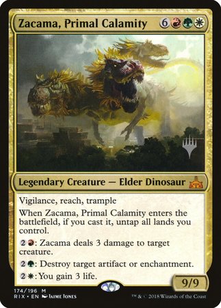 Zacama, Primal Calamity [Rivals of Ixalan Promos] | Exor Games Bridgewater