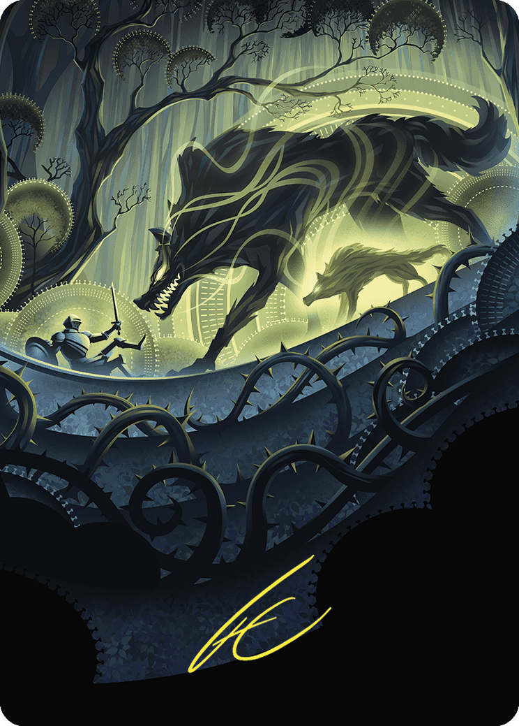 Unnatural Growth Art Card (Gold-Stamped Signature) [Wilds of Eldraine Art Series] | Exor Games Bridgewater