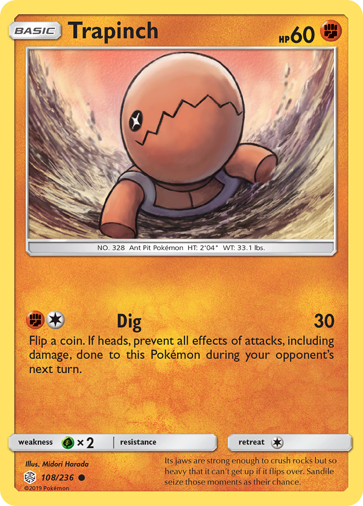 Trapinch (108/236) [Sun & Moon: Cosmic Eclipse] | Exor Games Bridgewater