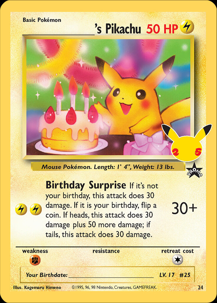 _____'s Pikachu (24) [Celebrations: 25th Anniversary - Classic Collection] | Exor Games Bridgewater