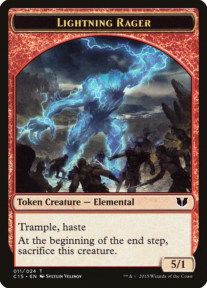 Lightning Rager // Lightning Rager Double-Sided Token [Commander 2015 Tokens] | Exor Games Bridgewater