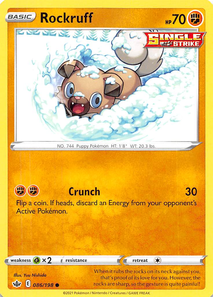 Rockruff (086/198) [Sword & Shield: Chilling Reign] | Exor Games Bridgewater
