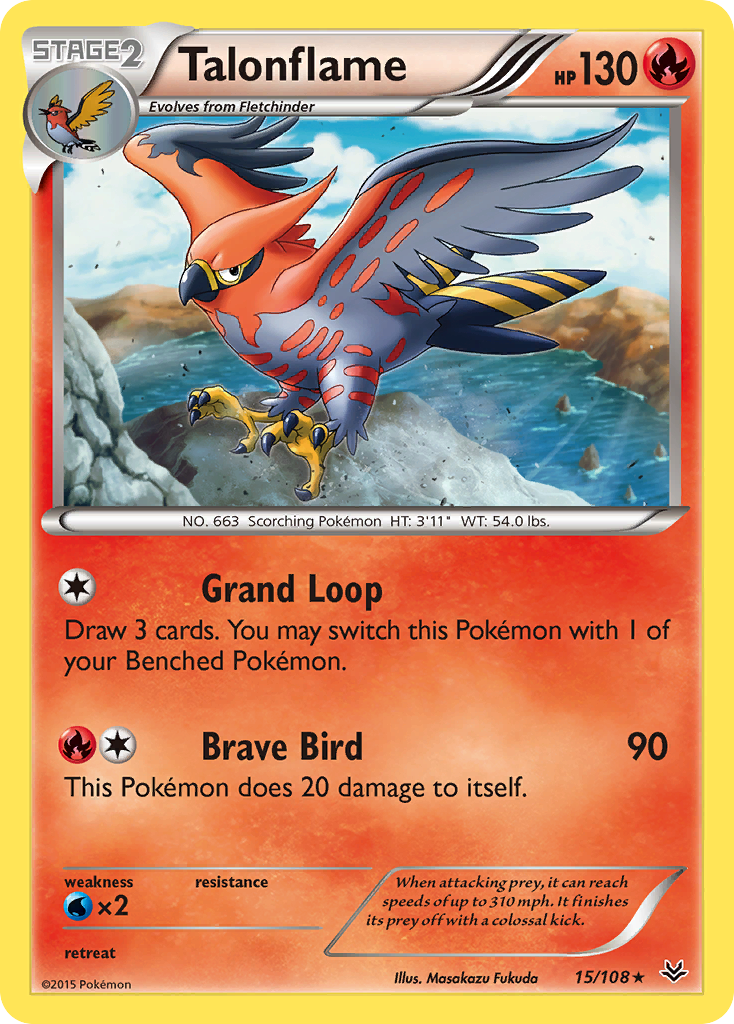 Talonflame (15/108) [XY: Roaring Skies] | Exor Games Bridgewater