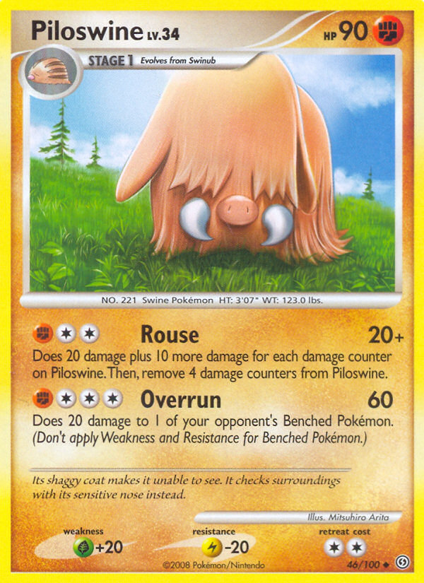 Piloswine (46/100) [Diamond & Pearl: Stormfront] | Exor Games Bridgewater