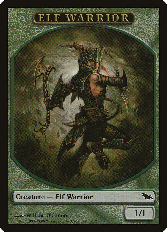 Elf Warrior (5/12) [Shadowmoor Tokens] | Exor Games Bridgewater