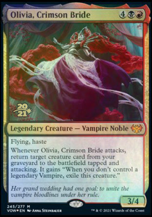 Olivia, Crimson Bride [Innistrad: Crimson Vow Prerelease Promos] | Exor Games Bridgewater