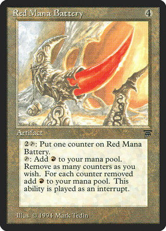 Red Mana Battery [Legends] | Exor Games Bridgewater