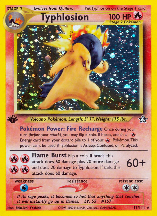 Typhlosion (17/111) [Neo Genesis 1st Edition] | Exor Games Bridgewater