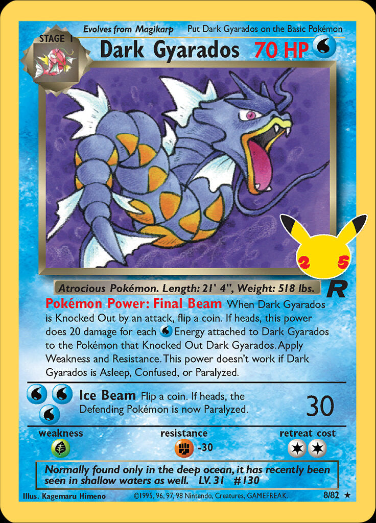 Dark Gyarados (8/82) [Celebrations: 25th Anniversary - Classic Collection] | Exor Games Bridgewater