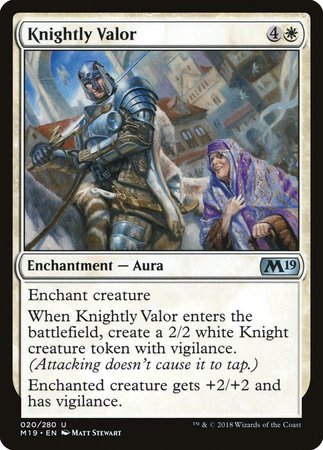 Knightly Valor [Core Set 2019] | Exor Games Bridgewater