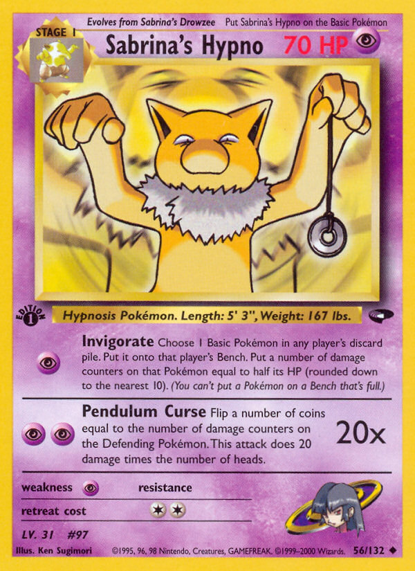 Sabrina's Hypno (56/132) [Gym Challenge 1st Edition] | Exor Games Bridgewater