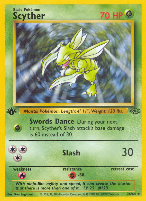 Scyther (26/64) [Jungle 1st Edition] | Exor Games Bridgewater