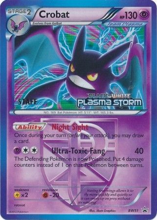 Crobat Team Plasma (BW51) (Staff Prerelease Promo) [Black & White: Black Star Promos] | Exor Games Bridgewater