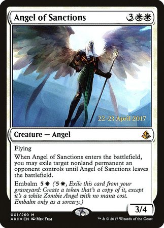 Angel of Sanctions [Amonkhet Promos] | Exor Games Bridgewater