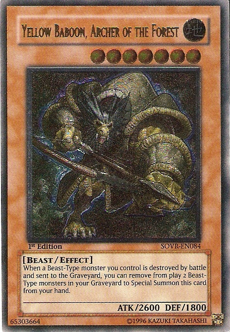 Yellow Baboon, Archer of the Forest [SOVR-EN084] Ultimate Rare | Exor Games Bridgewater