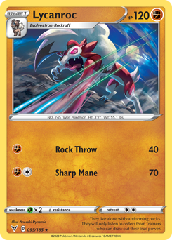 Lycanroc (095/185) [Sword & Shield: Vivid Voltage] | Exor Games Bridgewater