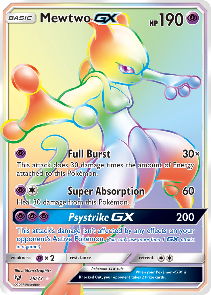 Mewtwo GX (76/73) [Sun & Moon: Shining Legends] | Exor Games Bridgewater