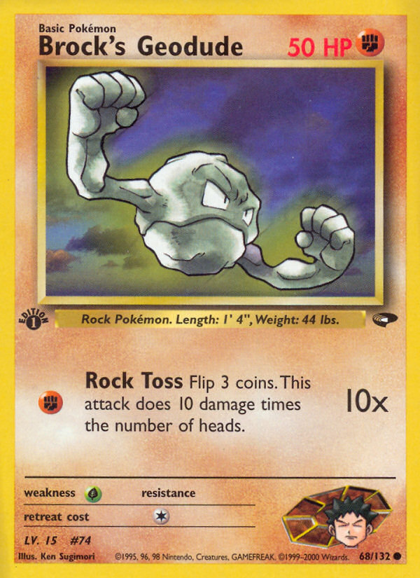 Brock's Geodude (68/132) [Gym Challenge 1st Edition] | Exor Games Bridgewater