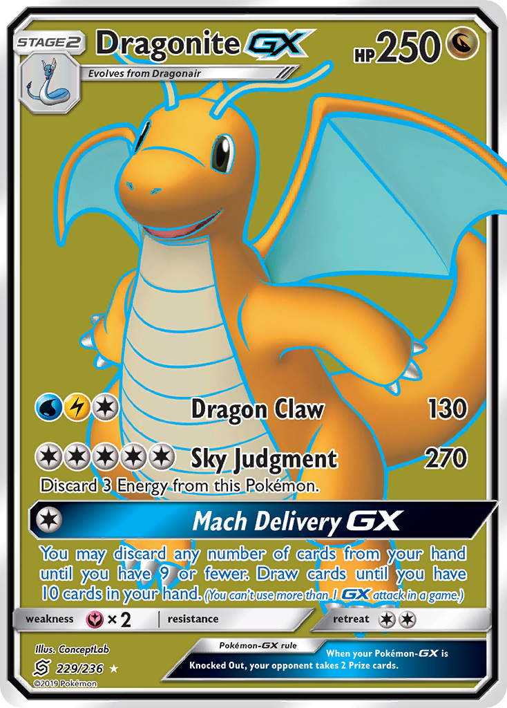 Dragonite GX (229/236) [Sun & Moon: Unified Minds] | Exor Games Bridgewater