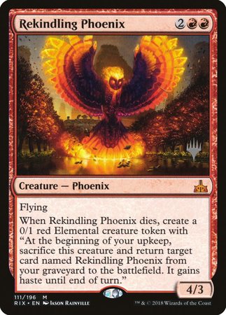 Rekindling Phoenix [Rivals of Ixalan Promos] | Exor Games Bridgewater