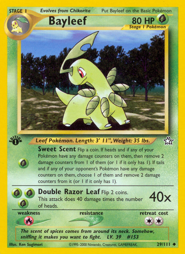 Bayleef (29/111) [Neo Genesis 1st Edition] | Exor Games Bridgewater