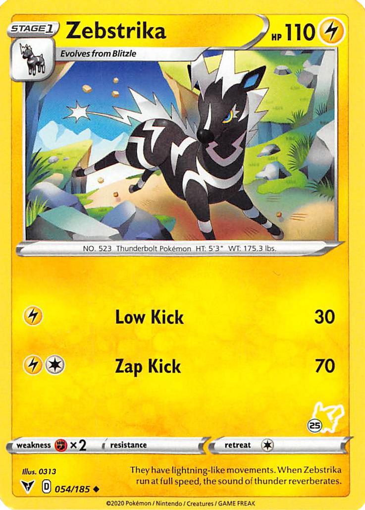 Zebstrika (054/185) (Pikachu Stamp #25) [Battle Academy 2022] | Exor Games Bridgewater