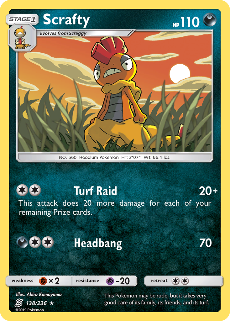 Scrafty (138/236) [Sun & Moon: Unified Minds] | Exor Games Bridgewater