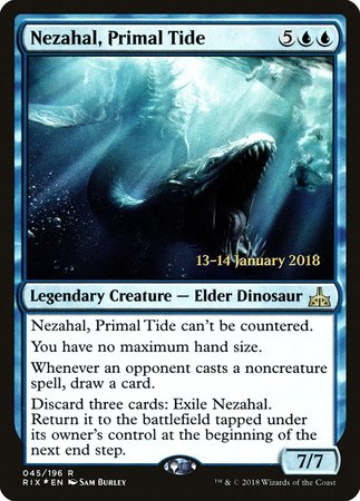 Nezahal, Primal Tide [Rivals of Ixalan Promos] | Exor Games Bridgewater