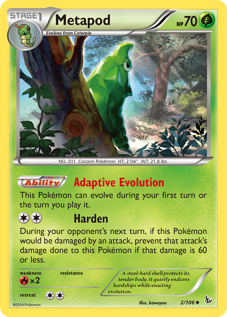 Metapod (2/106) [XY: Flashfire] | Exor Games Bridgewater