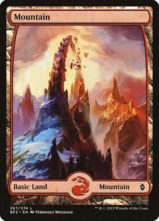 Mountain (267) - Full Art [Battle for Zendikar] | Exor Games Bridgewater