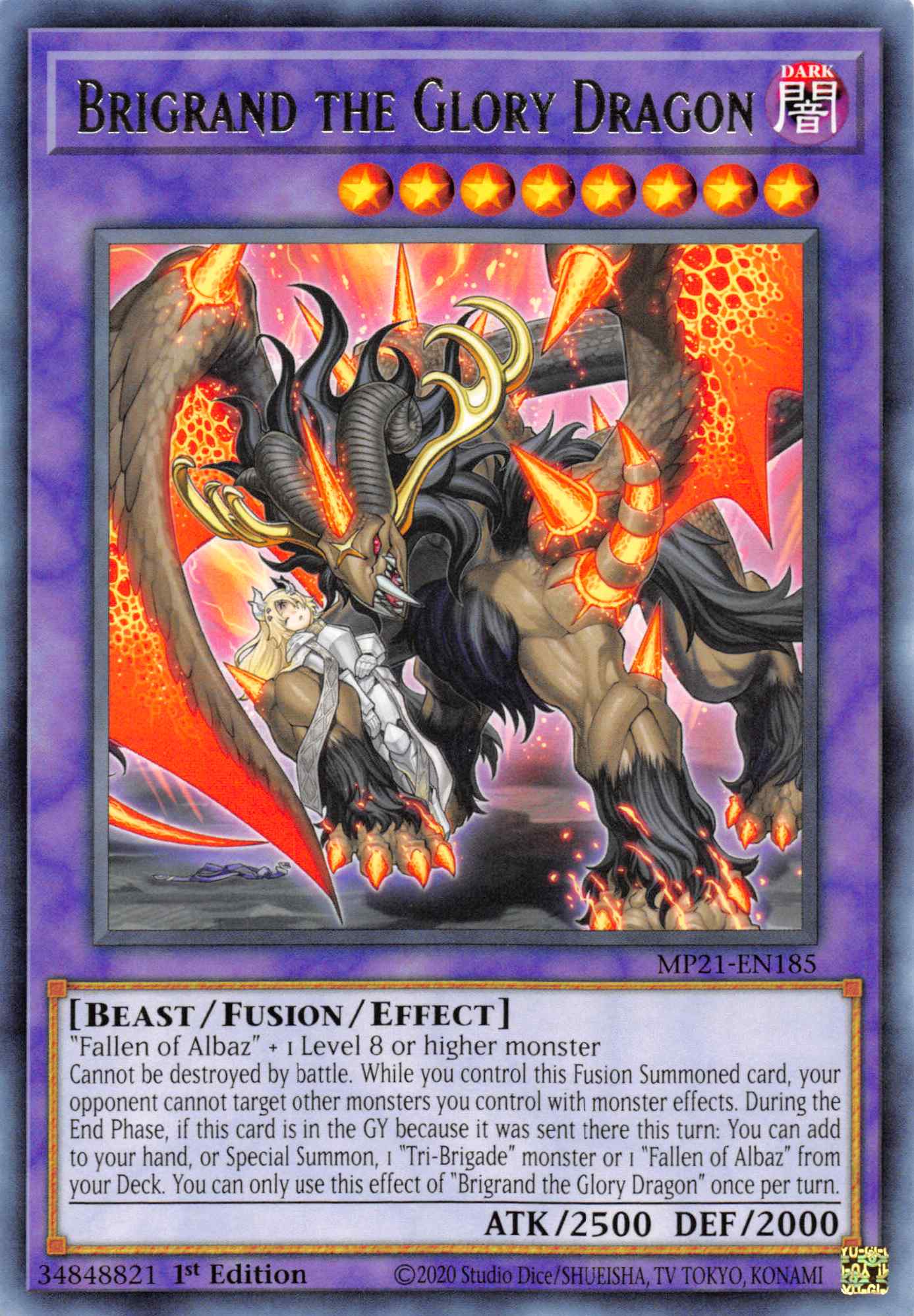 Brigrand the Glory Dragon [MP21-EN185] Rare | Exor Games Bridgewater