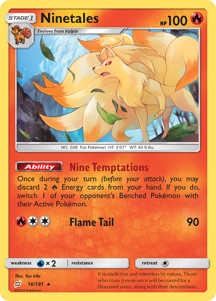 Ninetales (16/181) [Sun & Moon: Team Up] | Exor Games Bridgewater