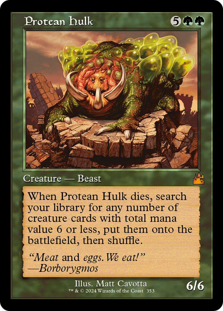 Protean Hulk (Retro Frame) [Ravnica Remastered] | Exor Games Bridgewater