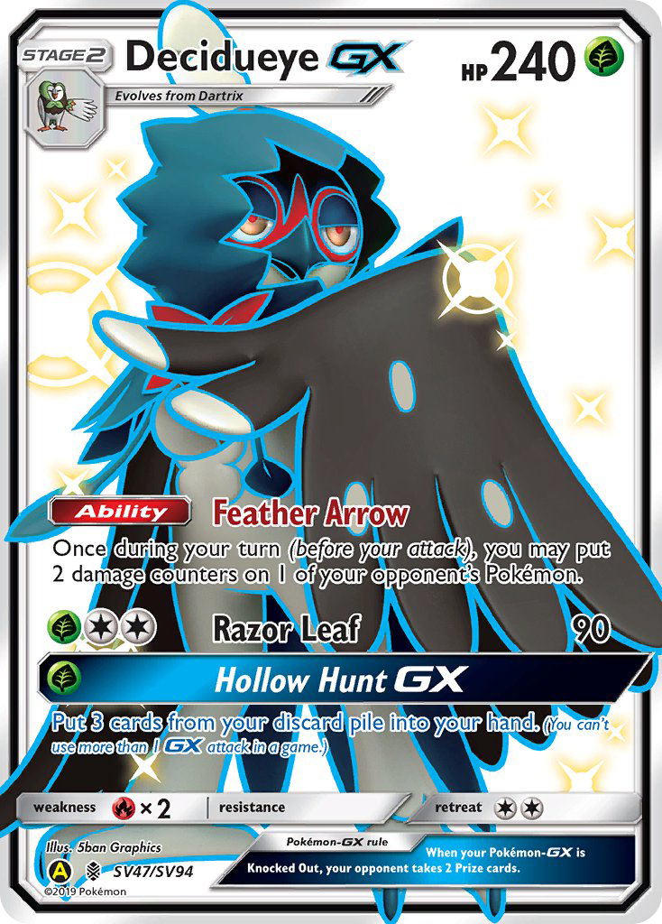 Decidueye GX (SV47/SV94) [Sun & Moon: Hidden Fates - Shiny Vault] | Exor Games Bridgewater