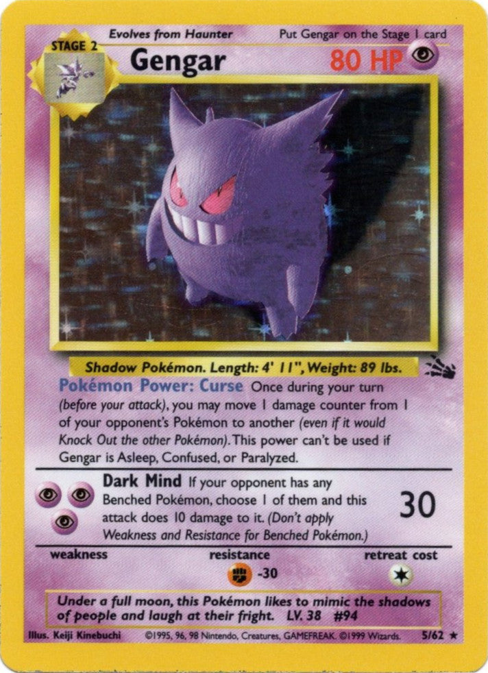 Gengar (5/62) [Fossil Unlimited] | Exor Games Bridgewater