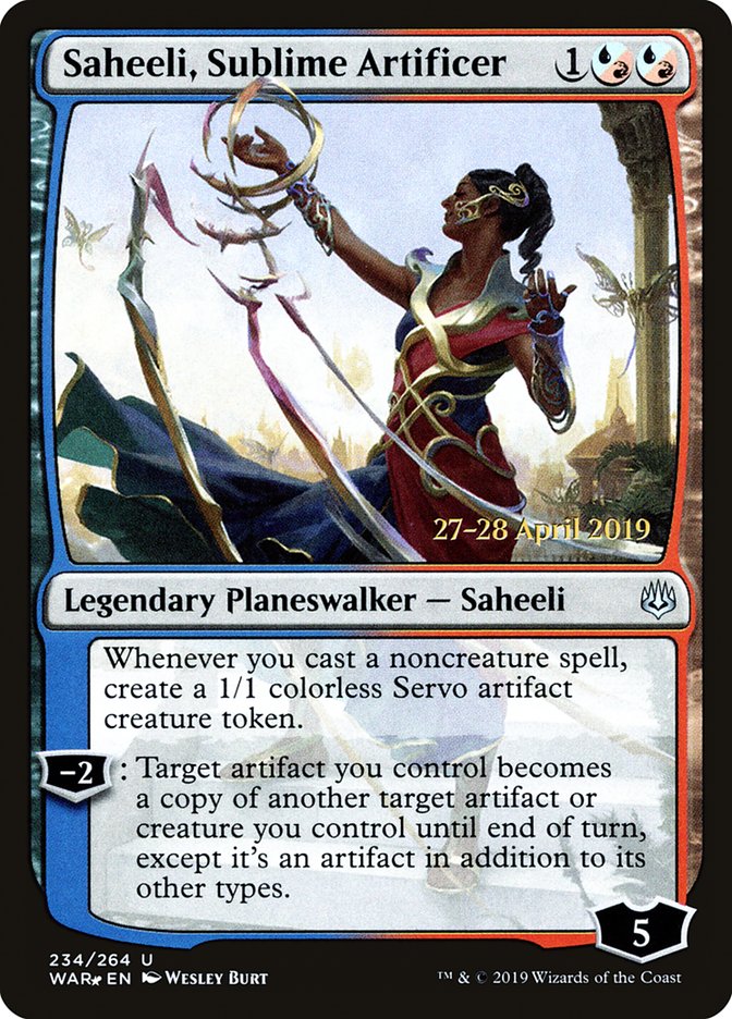 Saheeli, Sublime Artificer  [War of the Spark Prerelease Promos] | Exor Games Bridgewater