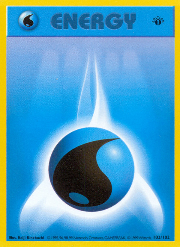 Water Energy (102/102) (Shadowless) [Base Set 1st Edition] | Exor Games Bridgewater