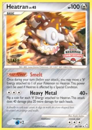 Heatran (30/146) (Regional Championships Staff) [Diamond & Pearl: Legends Awakened] | Exor Games Bridgewater