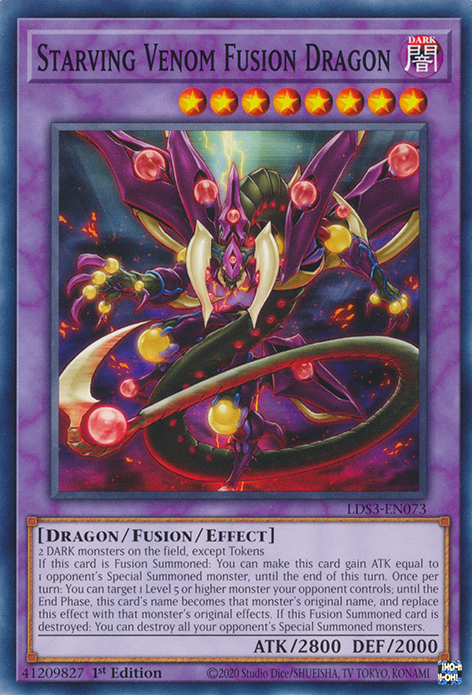 Starving Venom Fusion Dragon [LDS3-EN073] Common | Exor Games Bridgewater